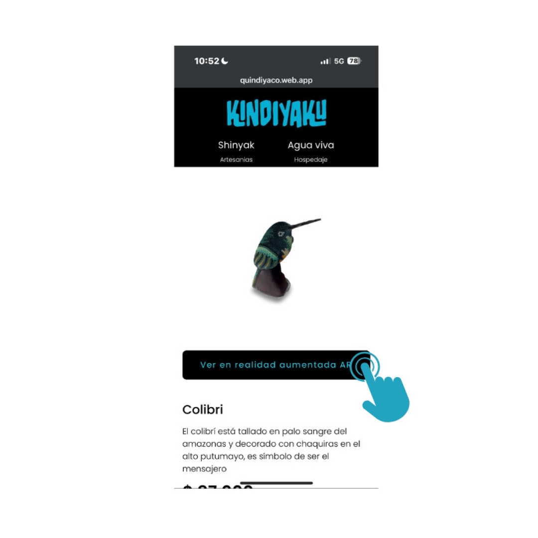 click sobre el button de realidad aumentada